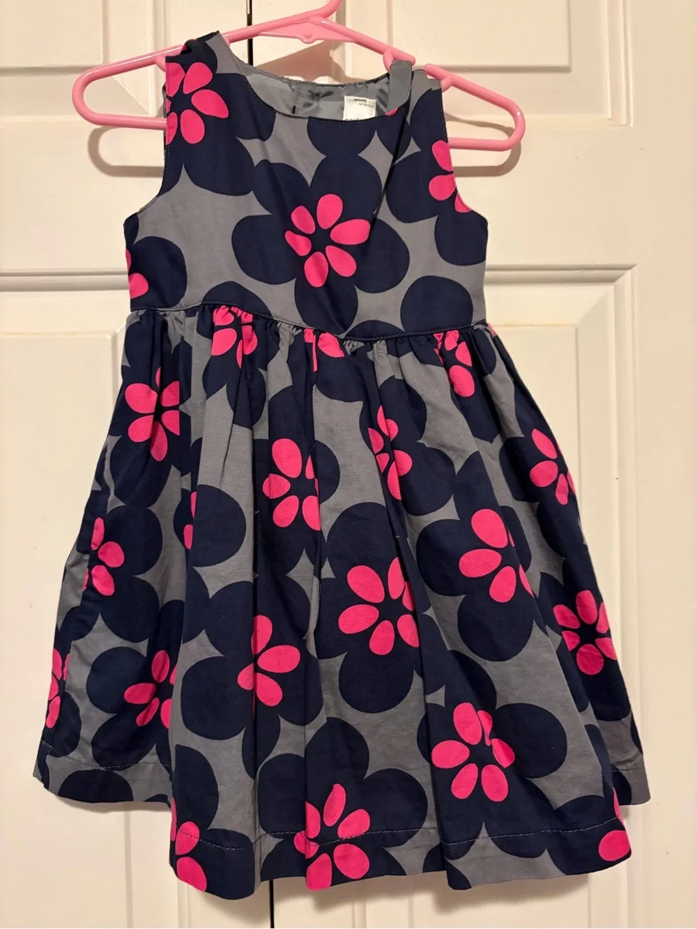 Carter's Navy and Hot Pink Floral Fit-and-Flare Dress